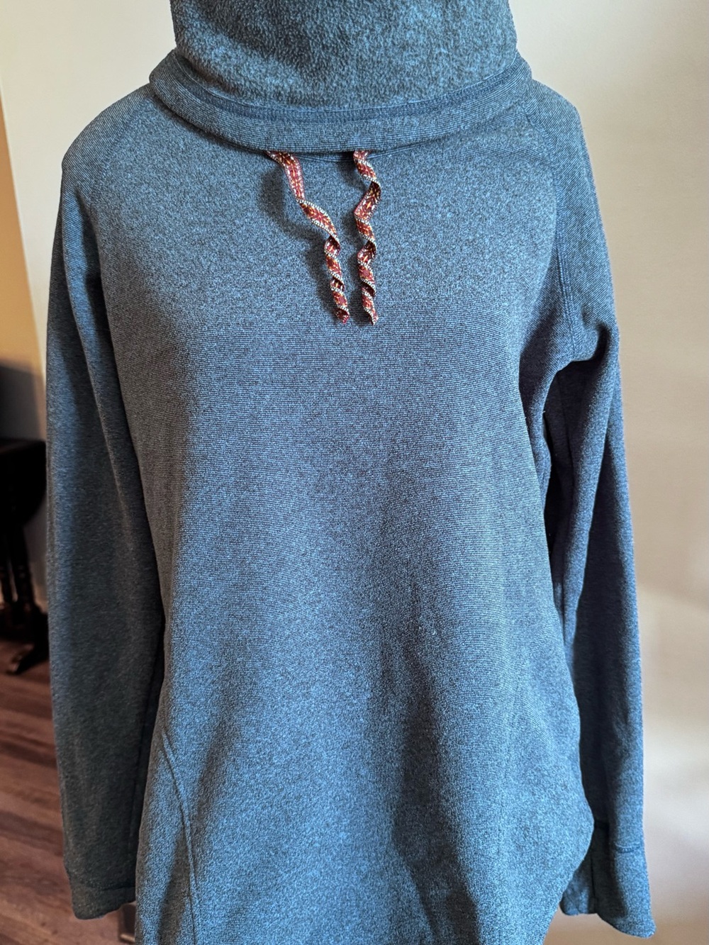 Sherpa Adventure Gear Blue Fleece Pullover - Logo Tag Visible